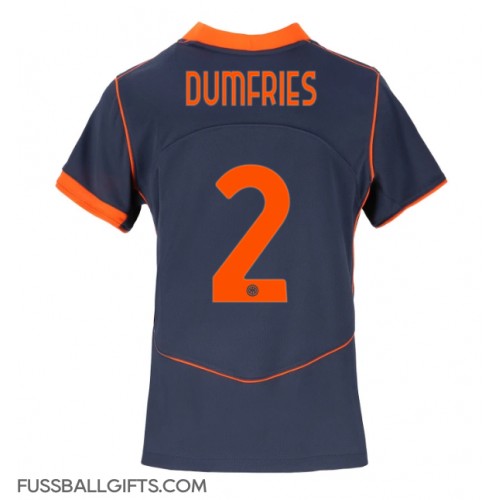 Inter Milan Denzel Dumfries #2 Fußballbekleidung 3rd trikot Damen 2025-26 Kurzarm